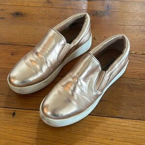 Steve Madden Metallic Slip On Sneakers